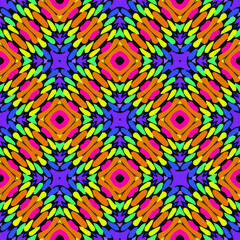  Seamless pattern with symmetric geometric ornament.
