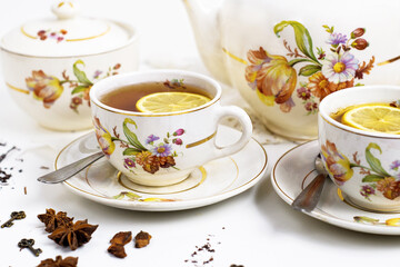 Retro-vintage porcelain tea sets