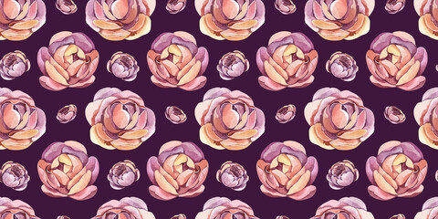 watercolor set of patterns flowers and twigs