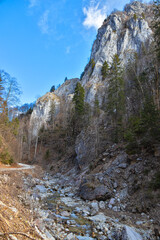 Fototapeta na wymiar Cerna mountain valley, near Horezu town, in Valcea county, Romania