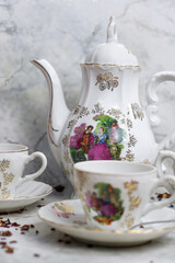 Retro-vintage porcelain tea sets