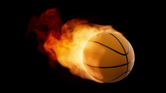 Burning basketball ball loop