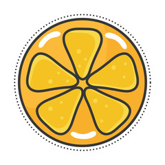 orange half patch nineties icon