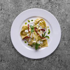 food on a white plate