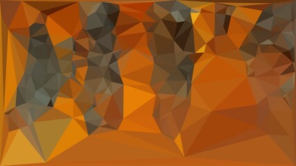 Obraz premium cubist triangular mosaic patterns in bright orange colour and golden yellow