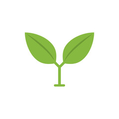 Plant and leaves icon. Leaf symbol of ecology, enviroment and nature. Vegetarian and vegan pictogram design.