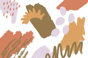 Abstract hand drawn background. Pastel nature colours. Vector illustration.