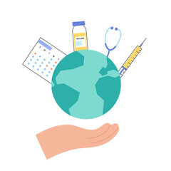 Global vaccination concept