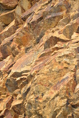 シエラネバダ山脈の古生代の変堆積物、黄色
の岩背景