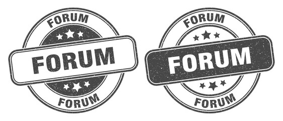 forum stamp. forum label. round grunge sign