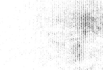 Naklejka na ściany i meble Rough, irregular texture composed of monochrome geometric elements. Overlay distressed grunge background. Abstract vector illustration. Isolated on white background. EPS10