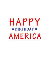 America birthday graphic design custom typography vector for t-shirt, banner, festival, fourth July, celebration, veteran, logo, independence day, in a high resolution editable printable file.