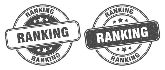 ranking stamp. ranking label. round grunge sign