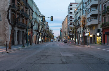 narrow street in the town