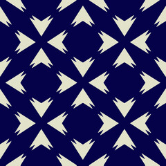 Seamless pattern with symmetric geometric ornament. 