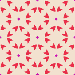 Seamless pattern with symmetric geometric ornament. 