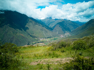 Obraz premium beautiful view of the ollanta mountain