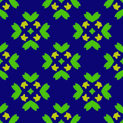 Seamless pattern with symmetric geometric ornament. 