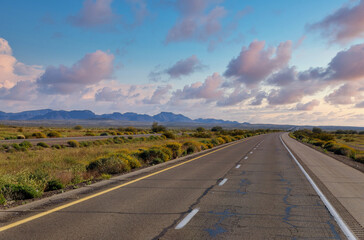 Road in the Mountains of view of multiple lane