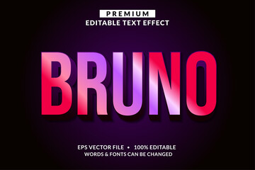 Bruno,Modern Premium Editable Text Effect Font style