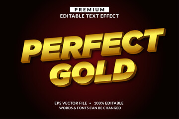 Perfect Gold, Premium Editable Text Effect Font style