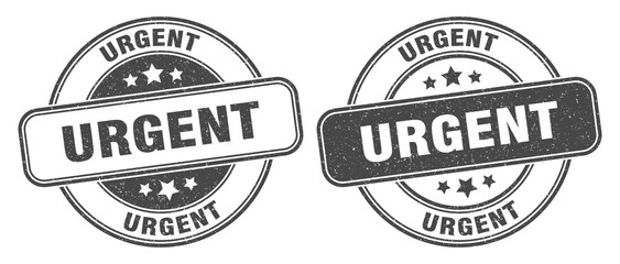 urgent stamp. urgent label. round grunge sign
