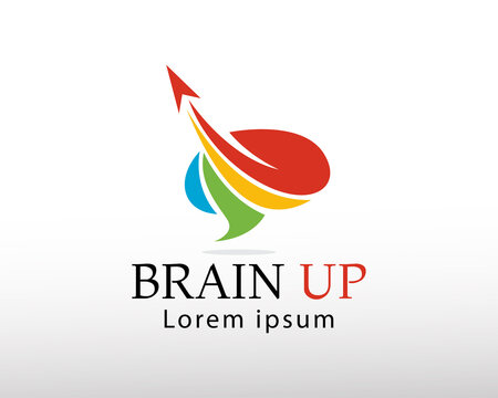 brain up logo creative brain logo brain up logo arrow creative brain logo