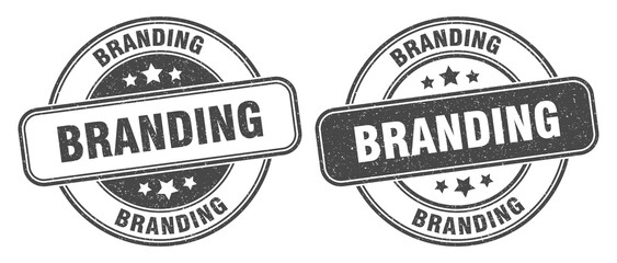 branding stamp. branding label. round grunge sign