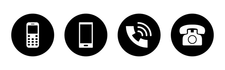 Phone icon set. Call icon vector. telephone symbol