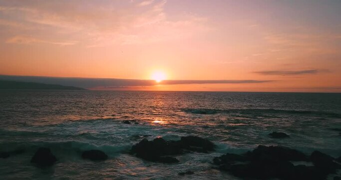 Ocaso en el mar del Pac&iacute;fico