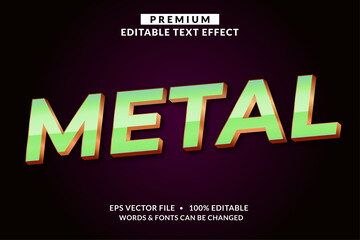 Green Metal, Premium Editable Text Effect Font style