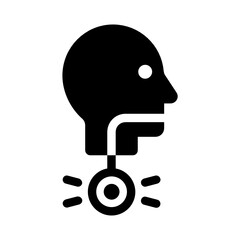 Sore throat coronavirus symptom vector icon