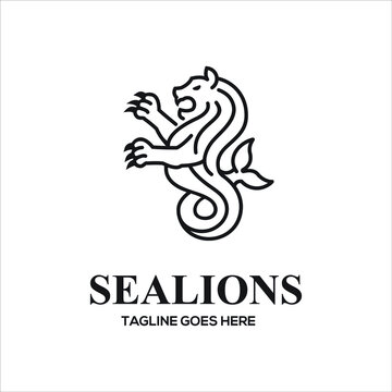 Sealions line logo exclusive design inspiration