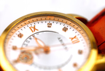 Closeup of wrist watch