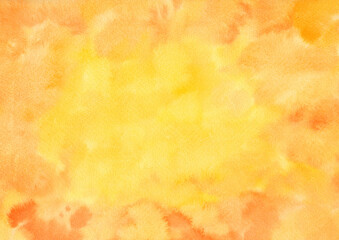 水彩テクスチャ　オレンジ　円形グラデーション