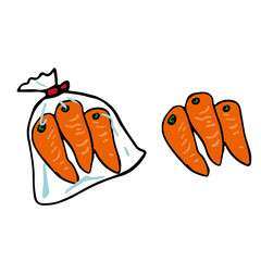 人参3本 袋詰め