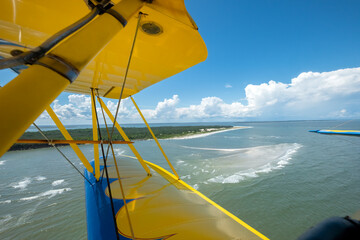 Aerial View of Cumberland Island, GA from a Biplane