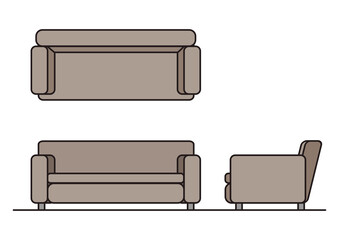 Vector Sofa furniture symbols 