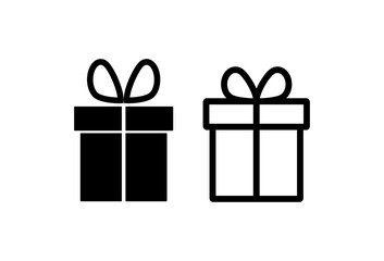Gift icon set. gift vector icon. birthday gift