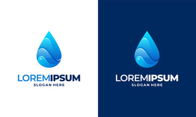 Modern design Water Drop Logo template designs, Nature Water vector illustration