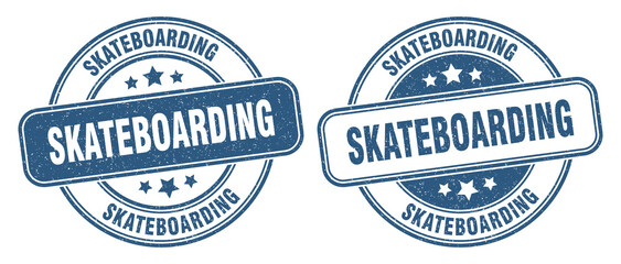 skateboarding stamp. skateboarding label. round grunge sign
