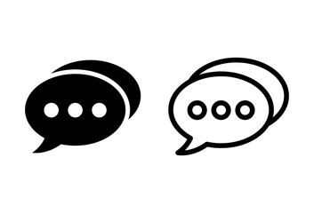 Obraz premium Chat icon set. speech bubble icon. comment icon vector. message. contact us