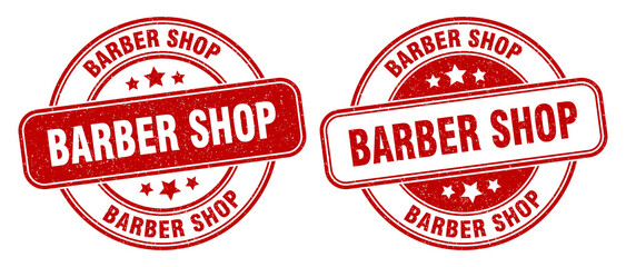 barber shop stamp. barber shop label. round grunge sign