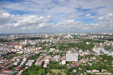 Helicopter Fly over bangkok