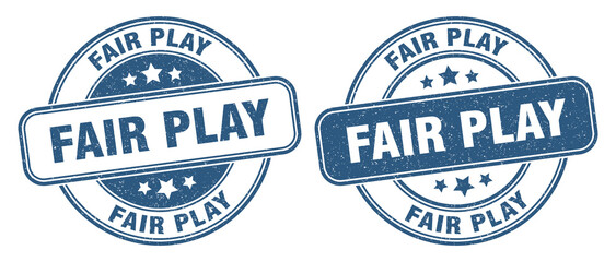 fair play stamp. fair play label. round grunge sign - obrazy, fototapety, plakaty