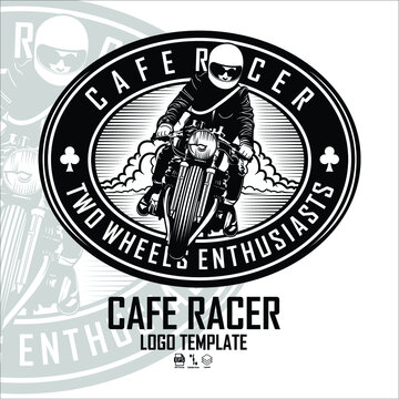 caferacer logo template black and white