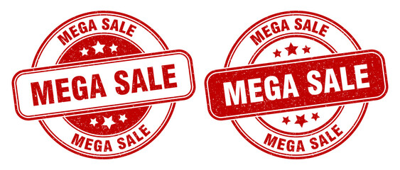 mega sale stamp. mega sale label. round grunge sign