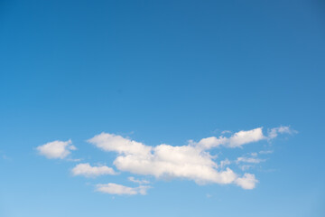 Many small clouds in blue sky.Summer cloudy.White clouds floating in the sky.