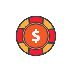 money illustration. Flat vector icon. can use for, icon design element,ui, web, mobile app.