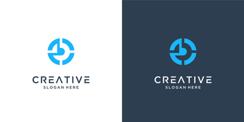 Creative abstract letter B logo design